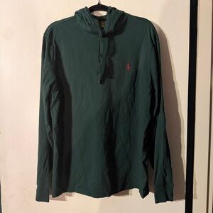 Polo by Ralph Lauren Dark Green Hooded Long Sleeve  100% Cotton